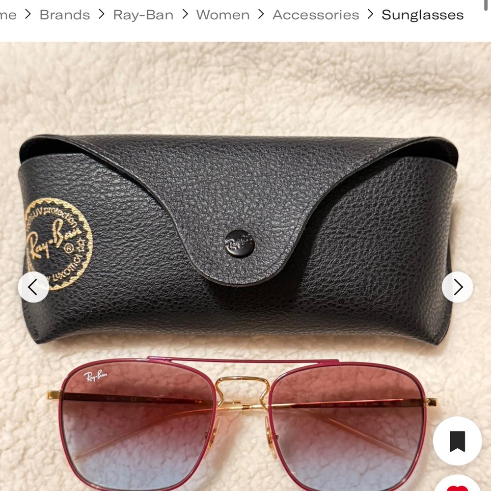 Ray-Ban Gold and Pink Gradient Sunglasses